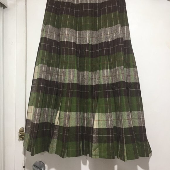 VINTAGE IN 'N OUTER PLEATED PLAID MIDI SKIRT SIZE 28 - Picture 6 of 6